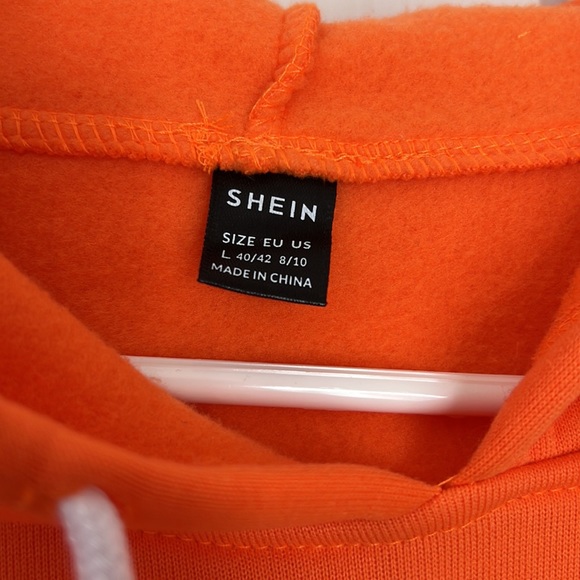 Shein Large Orange Matching Set Hoodie + Joggers - Picture 2 of 8